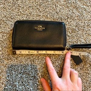 SALE Coach black wristlet